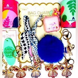 $15 host support Assorted Keychains/Colorful Mini Can Charms/wipe
